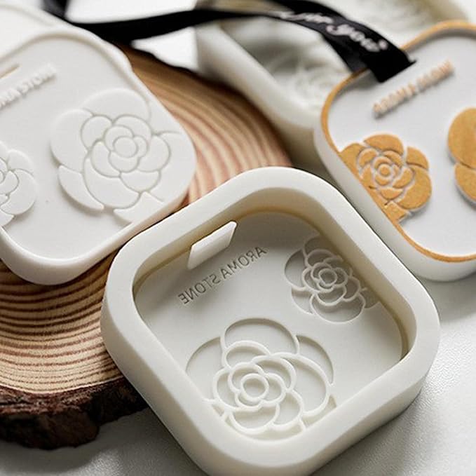 Aroma Stone Silicone Mold – Floral Hanging Diffuser for Car & Closet