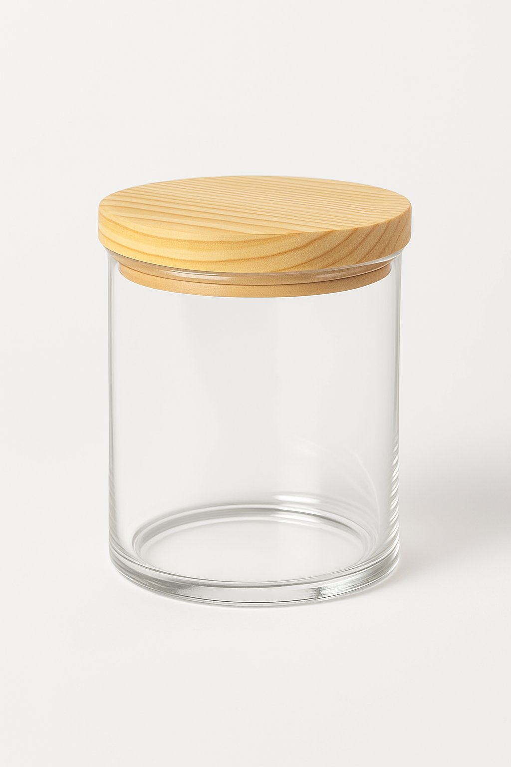 Glass Jar With Bamboo Lid