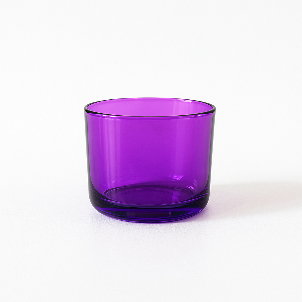 Colorful Votive Glass Jars - Purple
