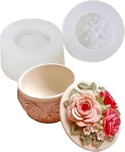 Rose Silicone Jar Mould