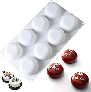 8-Cavity Round Dome Silicone Mold – For Shampoo Bars, Soap Bars & More