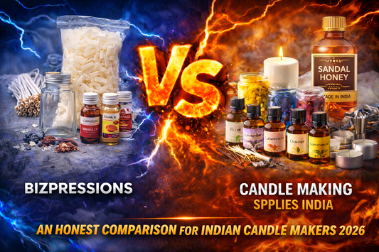 Bizpressions vs CandleMakingSuppliesIndia — an honest comparison for Indian candle makers 2026