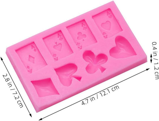 Poker Theme Playing Card Fondant Mould For Candle Making
