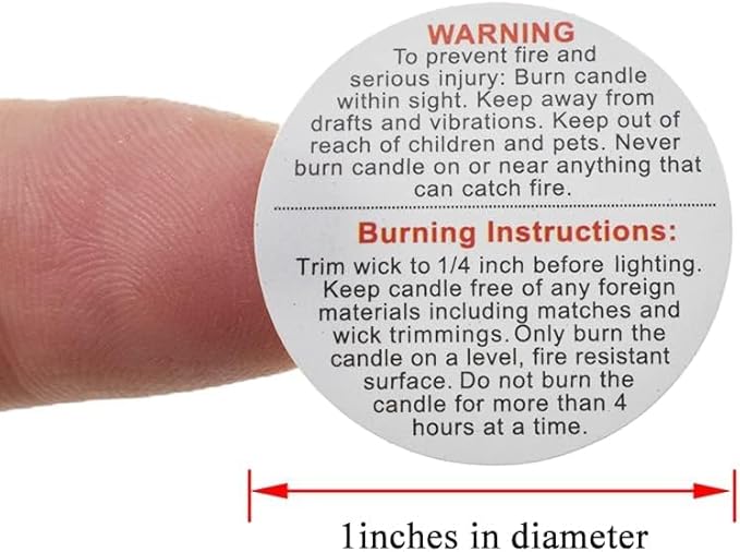 Kerzenpflege-Aufkleberrolle (Kreis 1,5 Zoll), 500 Aufkleber