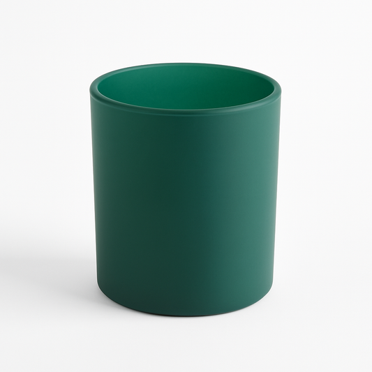 Green Matte Glass Jar
