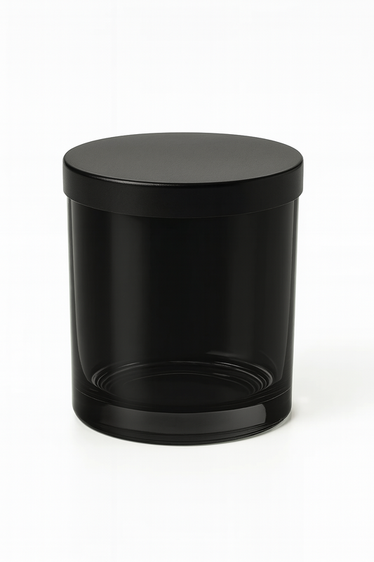Black Glass Jar with Black Lid (150 gram) (Deliveries Starting 5th Dec)