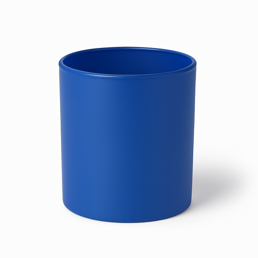 Royal Blue Matte Glass Jar