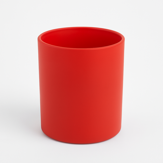 Red Matte Glass Jar
