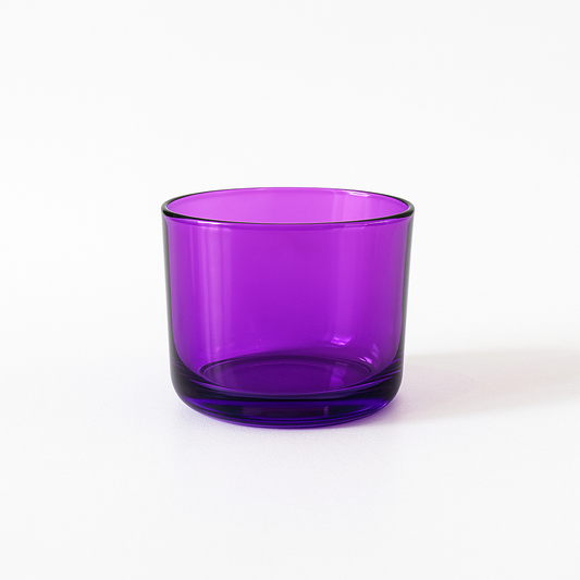 Colorful Votive Glass Jars - Purple