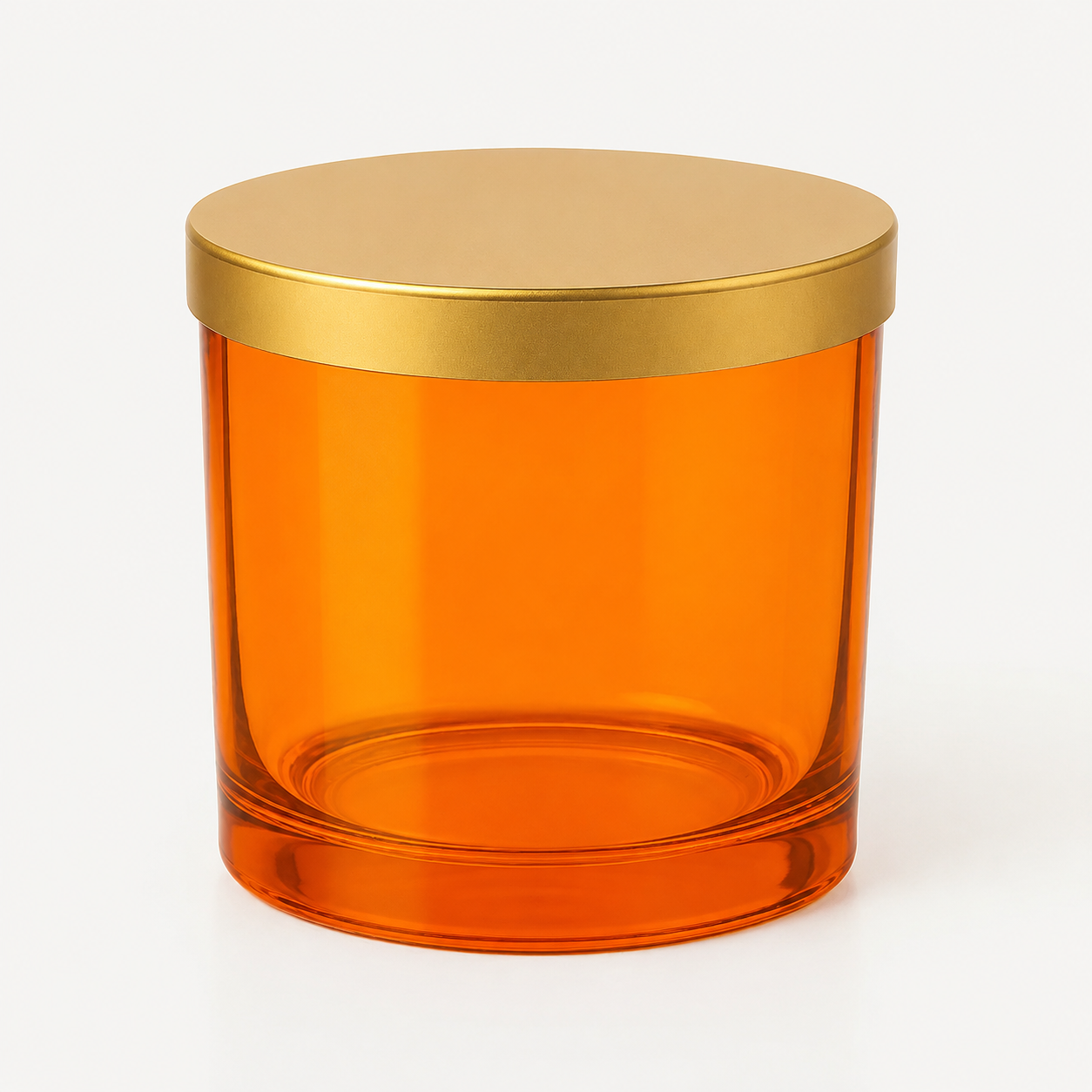 Orange Glass Jar with Golden Lid (150 gram)