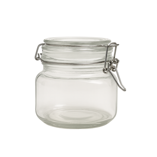 Reusuable Premium Glass Clip Top Airtight Glass Candle Container