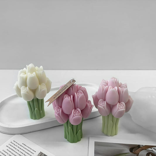 Tulip Flower Bouqet Candle Mould